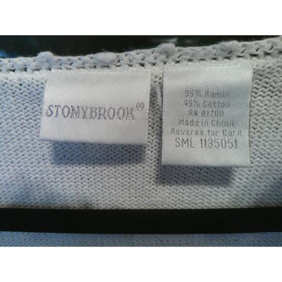 Stoneybrook Vintage Patchwork Sweater Vest Women’s Small Blue Floral Argyle - Picture 4 of 8